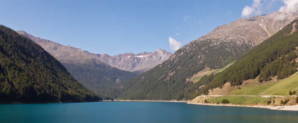 Das Panorama von Vernagt und seinem See